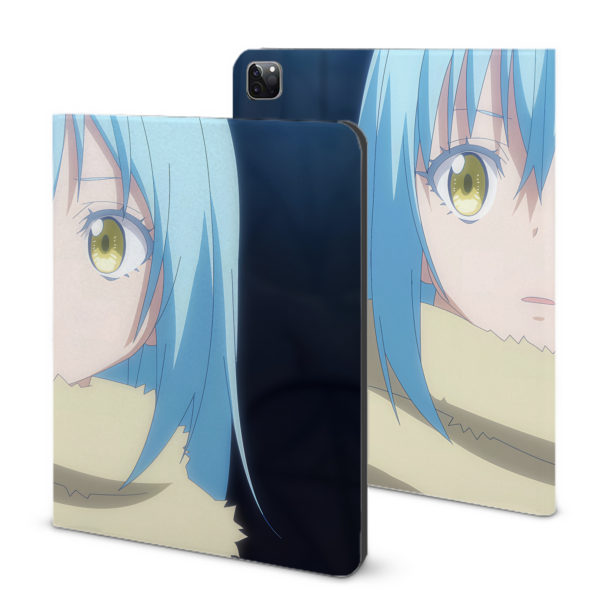 （画像用） 転スラ Regarding Reincarnated to Slime IPad ケース ブック型 PUレザー TPU 耐衝撃 軽量 薄型 ペン収納なし 全面保護 IPad 各モデル対応